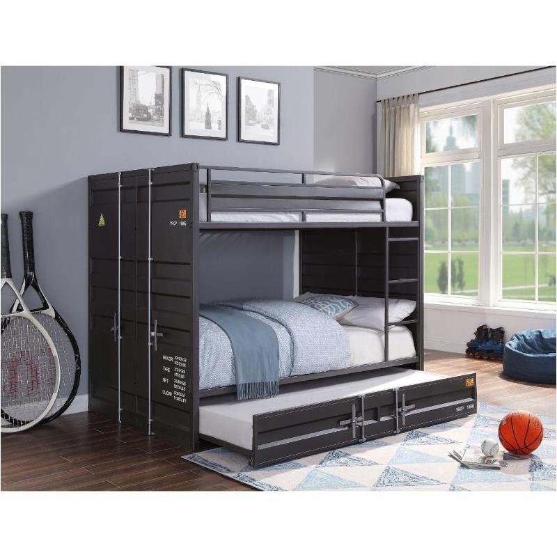 37895 Acme Furniture Cargo - Gunmetal Bedroom Furniture Bed