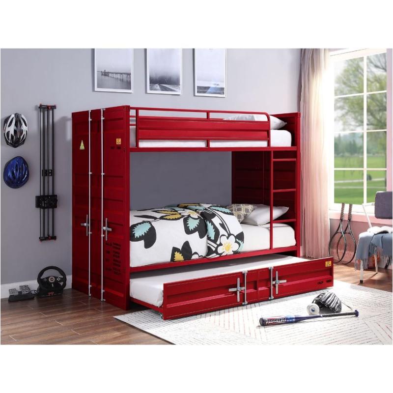 37910 Acme Furniture Cargo - Red Bedroom Furniture Bed