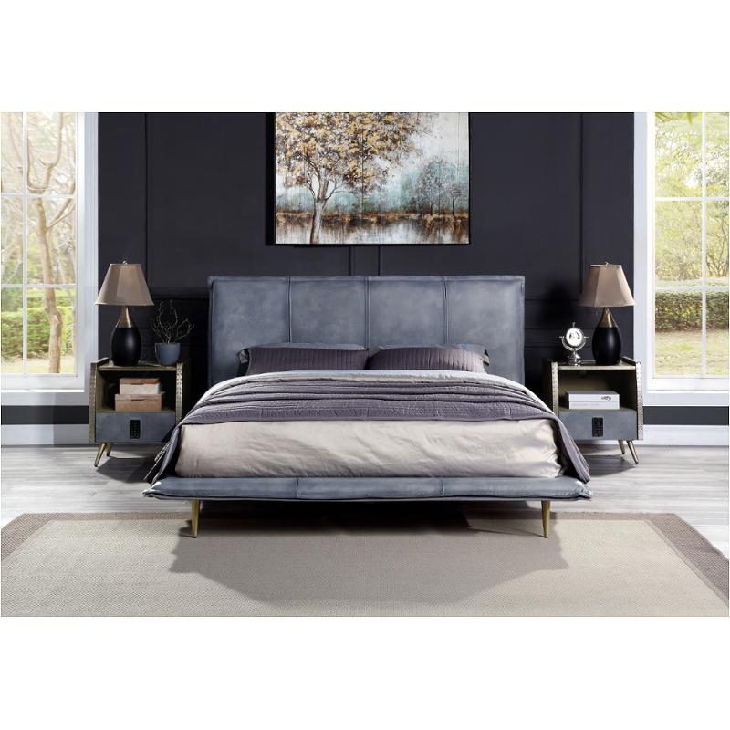 Bd00558ek Acme Furniture Metis - Gray Bedroom Furniture Bed