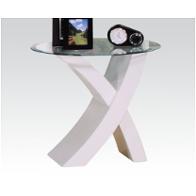 80862 Acme Furniture Pervis - White Living Room Furniture End Table