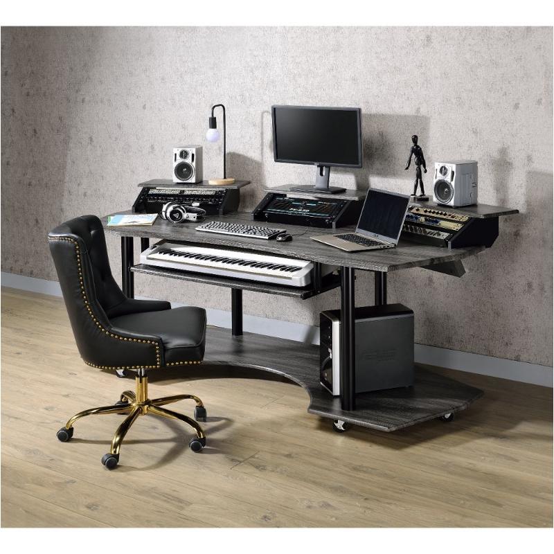 92895 Acme Furniture Eleazar - Black Oak Home Office Furniture Desk