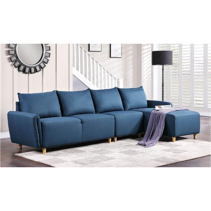 51820 Acme Furniture Marcin - Blue Living Room Furniture Sectional