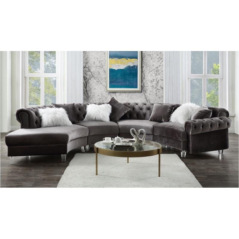 57355 Acme Furniture Ninagold - Gray Living Room Furniture Sectional