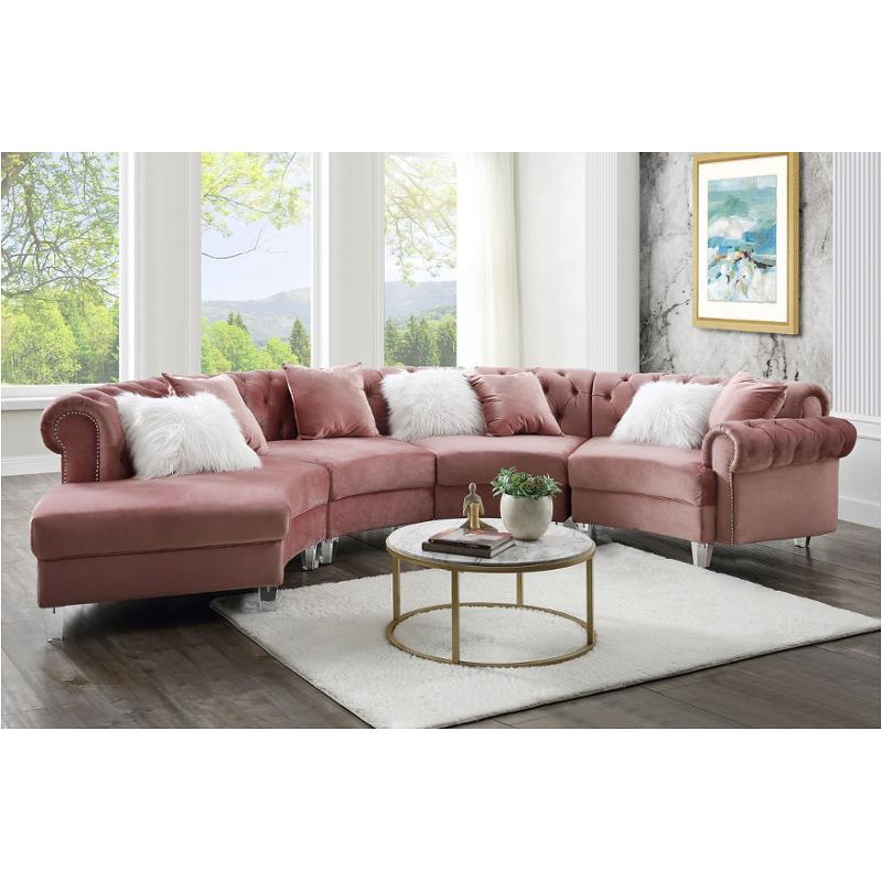 57360 Acme Furniture Ninagold - Pink Living Room Furniture Sectional