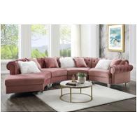 57360 Acme Furniture Ninagold - Pink Living Room Furniture Sectional