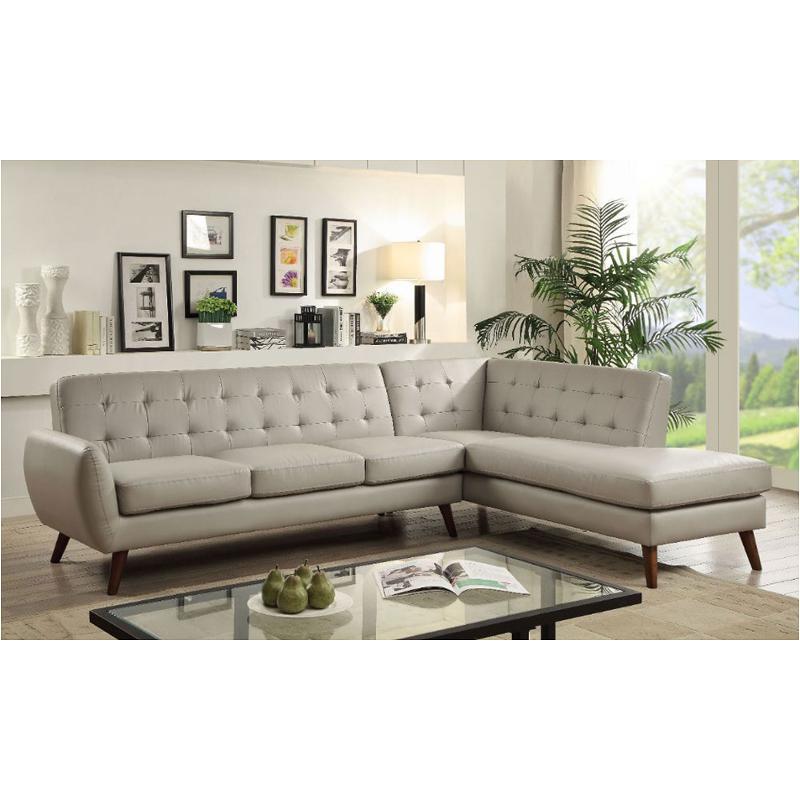 53045 Acme Furniture Essick Ii - Gray Living Room Furniture Sectional