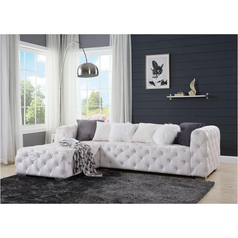 Lv00391 Acme Furniture Qokmis - Beige Living Room Furniture Sectional