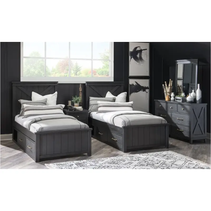 1860-4103k Legacy Classic Furniture Flatiron - Midnight Bedroom Furniture Bed