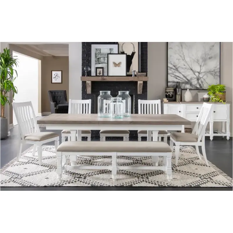 1374-741 Legacy Classic Furniture Essex White Dining Room Furniture Benche