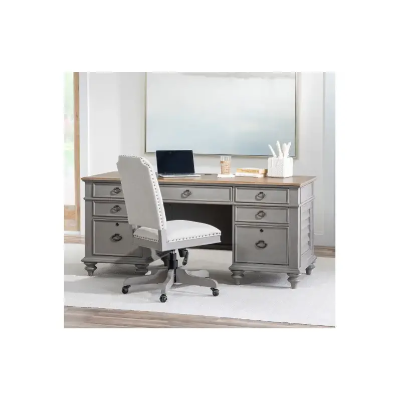 2311-511b Legacy Classic Furniture Kingston - Tweed Gray Home Office Furniture Desk