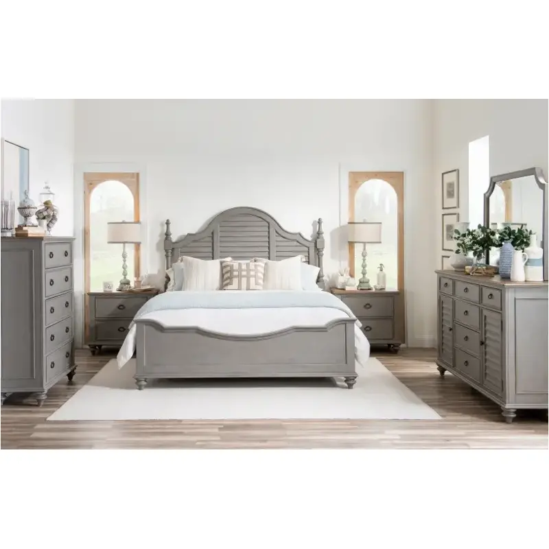 2311-4105k Legacy Classic Furniture Kingston - Tweed Gray Bedroom Furniture Bed