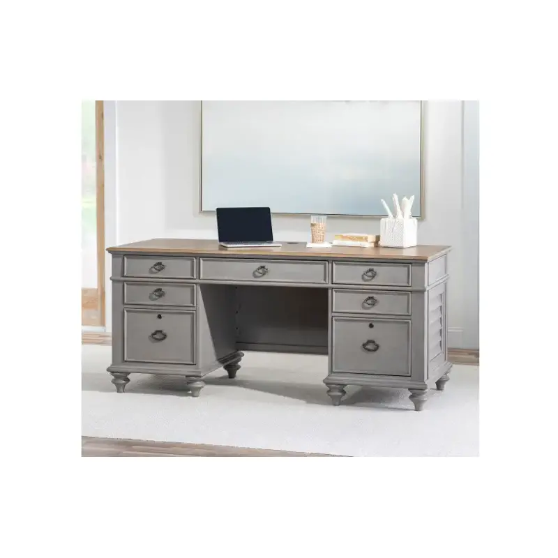 2311-511k Legacy Classic Furniture Kingston - Tweed Gray Home Office Furniture Desk