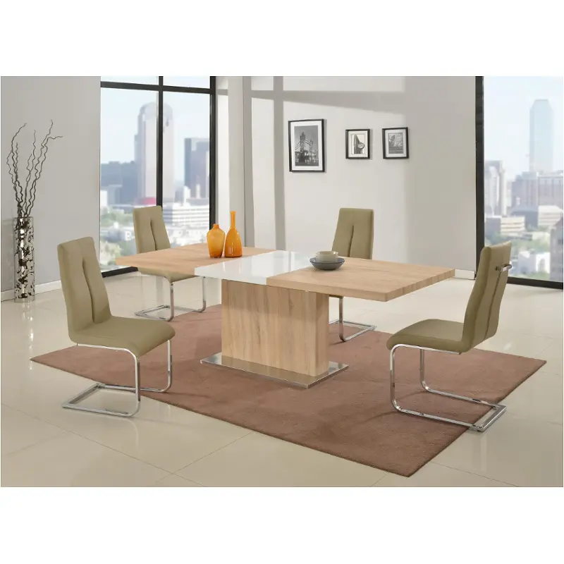 Jacquelin-dt-2tone Chintaly Imports Furniture Jacquelin Dining Room Furniture Dinette Table