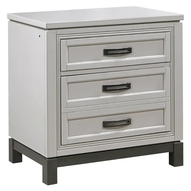 I32-450 Aspen Home Furniture Hyde Park - Gray Bedroom Furniture Nightstand