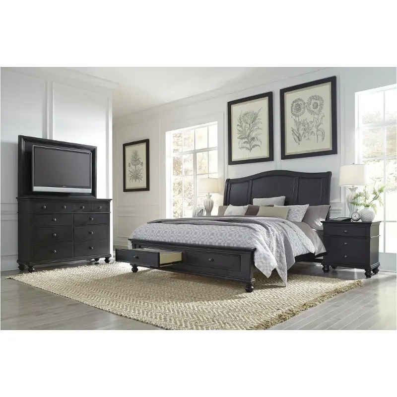 I07-400-blk-st Aspen Home Furniture Oxford Bedroom Furniture Bed