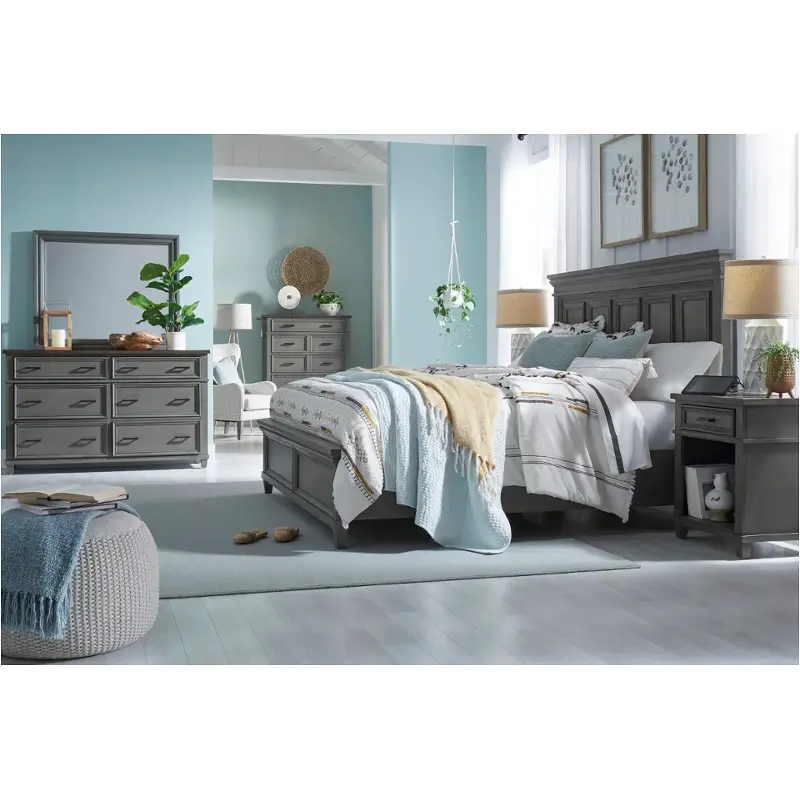 I248-412-403-402 Aspen Home Furniture Caraway - Aged Slate Bedroom Furniture Bed