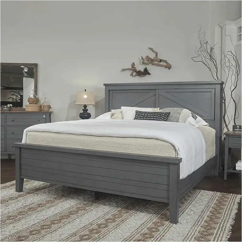 I629-474bc-417-406-den Aspen Home Furniture Pinebrook - Denim Bedroom Furniture Bed