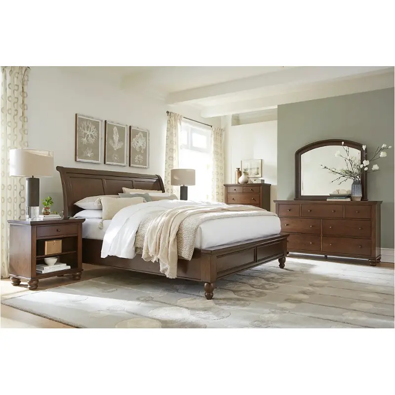 Icb-404-407-406l-clc Aspen Home Furniture Cambridge- Classic Cherry Bedroom Furniture Bed