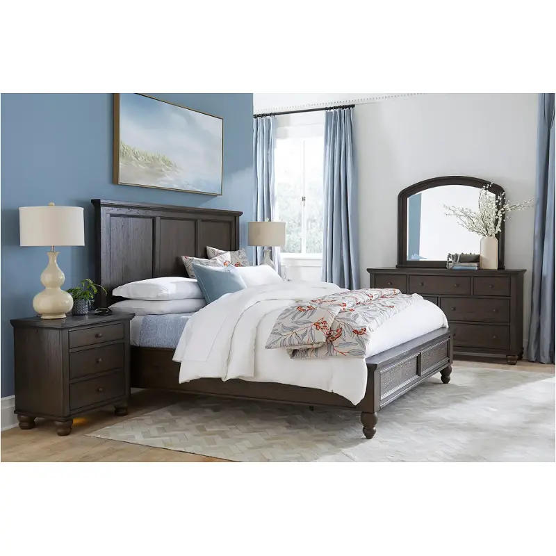 Icb-495-407-406l-ppr Aspen Home Furniture Cambridge - Cracked Pepper Bedroom Furniture Bed