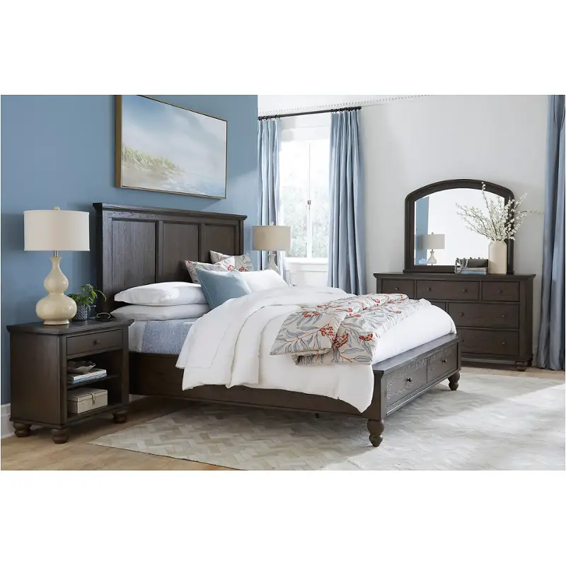 Icb-492-402l-403d-ppr Aspen Home Furniture Cambridge - Cracked Pepper Bedroom Furniture Bed