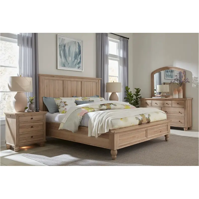 Icb-495-407-406l-khk Aspen Home Furniture Cambridge - Modern Khaki Bedroom Furniture Bed