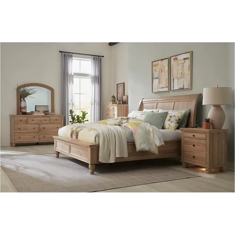 Icb-404-407-406l-khk Aspen Home Furniture Cambridge - Modern Khaki Bedroom Furniture Bed