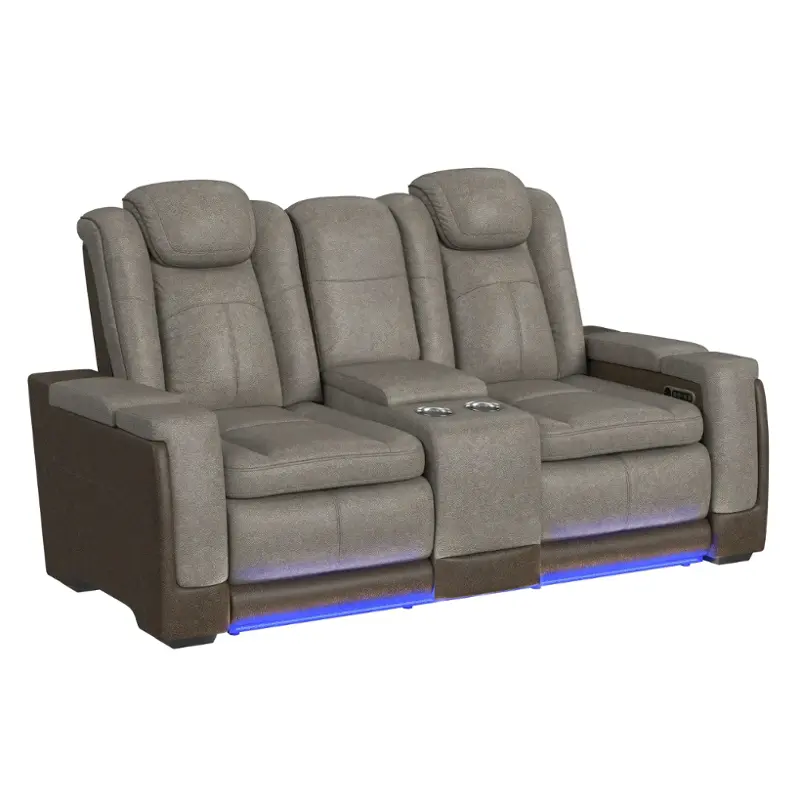 U-13660-10560-285pp Elements Furniture Lantana Power Motion Living Room Furniture Reclining Loveseat