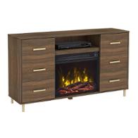 6534-brown Twin Star International Inc. Home Entertainment Furniture Fireplace