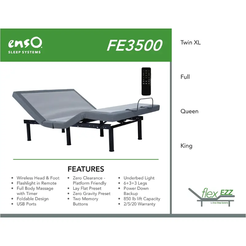 Fe3500q Klaussner Furniture Bedding Adjustable Bed