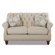 K96810-ls-macc-ecru-c1 Klaussner Furniture Burbank Living Room Furniture Loveseat