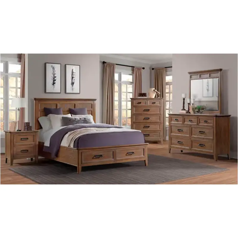 Al-br-5350k-hvt-rs Intercon Furniture Alta - Harvest Bedroom Furniture Bed