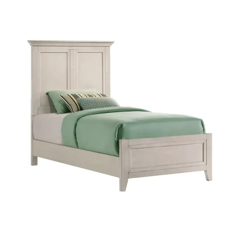 Sm-br-4325t-rwh Intercon Furniture San Mateo - Rustic White Bedroom Furniture Bed