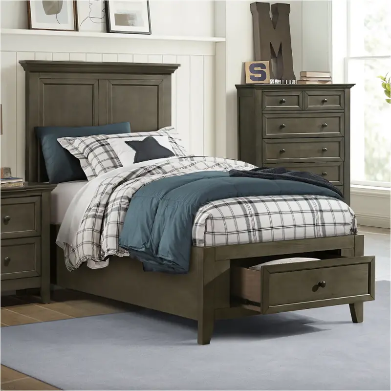 Sm-br-4325ts-gry Intercon Furniture San Mateo - Gray Bedroom Furniture Bed