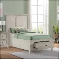 Sm-br-4325ts-rwh Intercon Furniture San Mateo - Rustic White Bedroom Furniture Bed