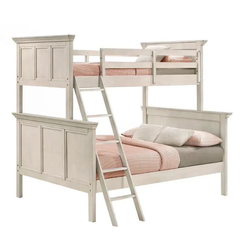 Sm-br-4560fb-rwh Intercon Furniture San Mateo - Rustic White Bedroom Furniture Bed