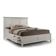 Sm-br-8865ks-rwh Intercon Furniture San Mateo - Rustic White Bedroom Furniture Bed