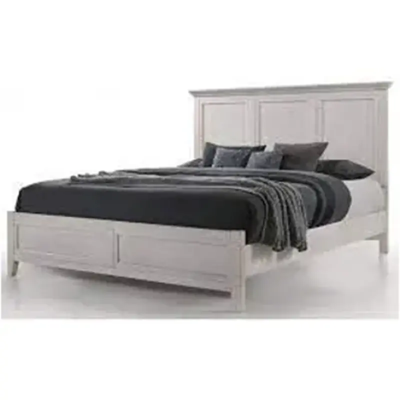 Sm-br-8865q-rwh Intercon Furniture San Mateo - Rustic White Bedroom Furniture Bed