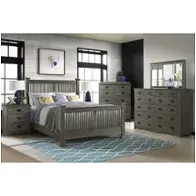 Op-br-5825q-pew Intercon Furniture Oak Park - Pewter Bedroom Furniture Bed