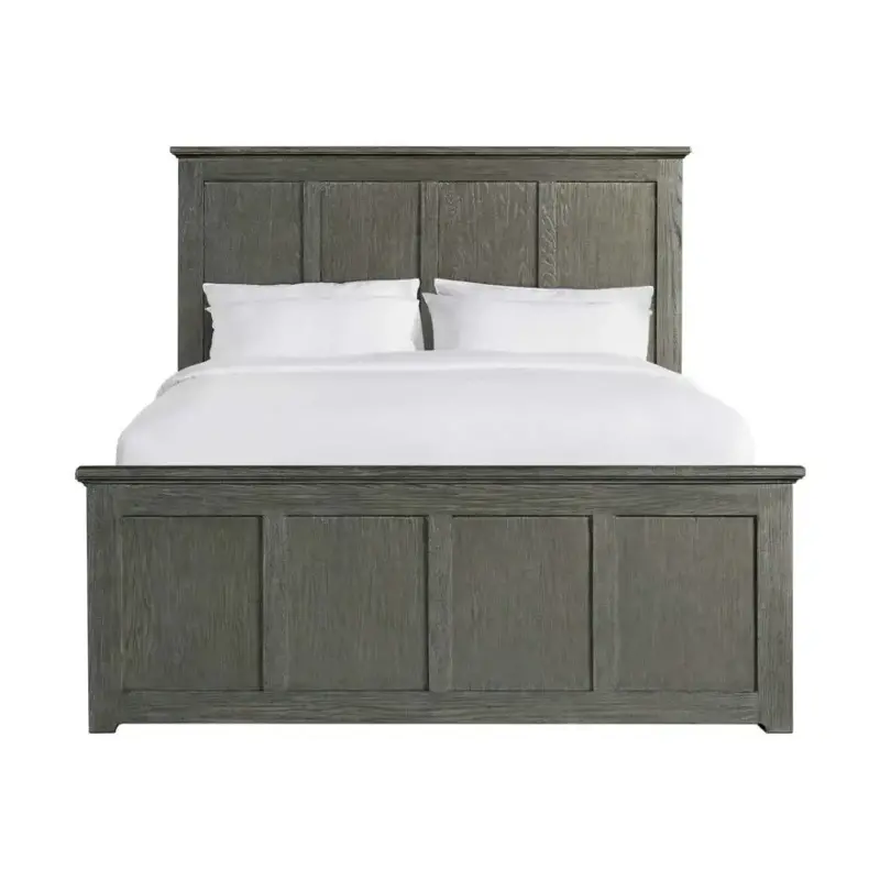 Op-br-5853ks-pew Intercon Furniture Oak Park - Pewter Bedroom Furniture Bed