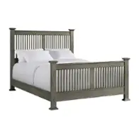 Op-br-5825ck-pew Intercon Furniture Oak Park - Pewter Bedroom Furniture Bed