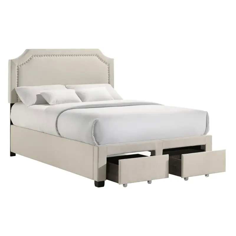 Ub-br-trpful-bge Intercon Furniture Upholstered Beds Bedroom Furniture Bed