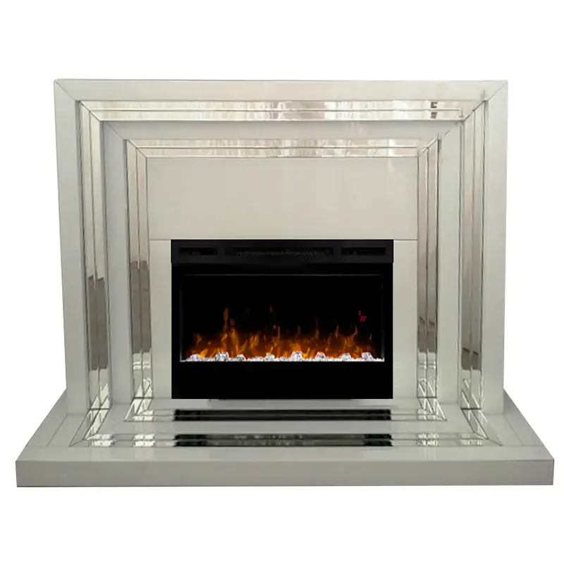 Fm2060-56-wh Cnc Industrial Home Entertainment Furniture Fireplace