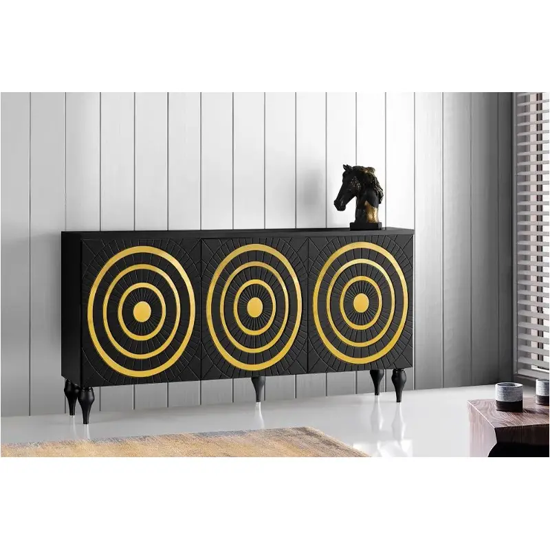 Myra-3dr-blk Modern Art Furniture Myra Dining Room Furniture Server