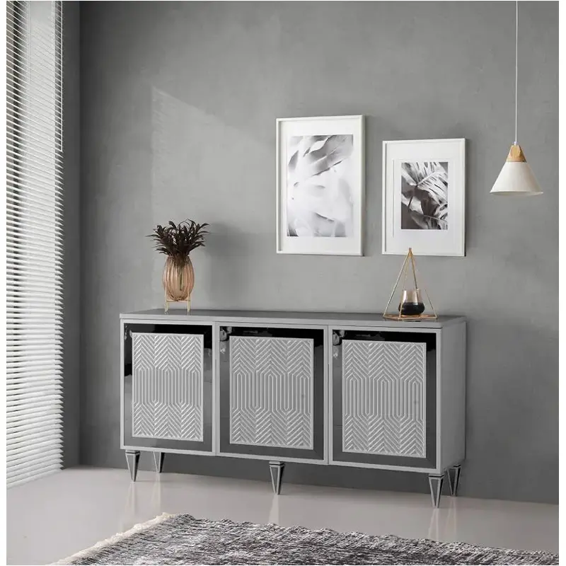 Giovanna-3dr-slv Modern Art Furniture Giovanna Dining Room Furniture Server