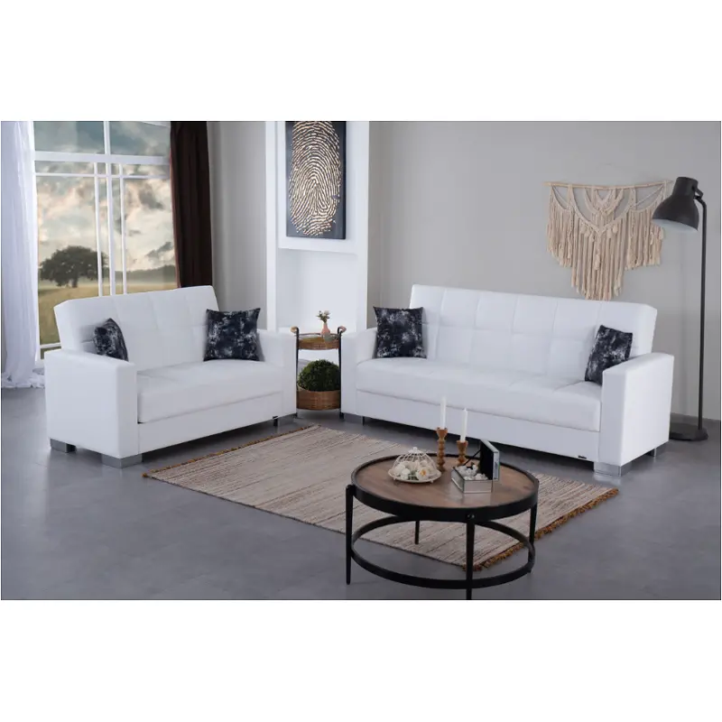 Living Room Set - White Pu