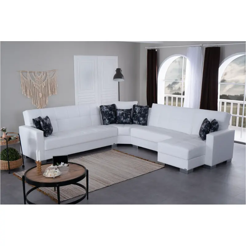 Sectional - White Pu