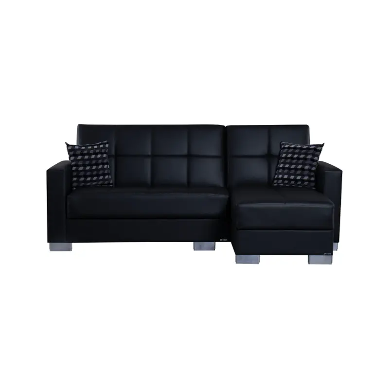 Sectional - Black Pu