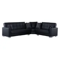 Sectional - Black Pu