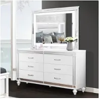 52649-dr Bella Furniture Calipso - White Bedroom Furniture Dresser