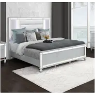 52648q-hb Bella Furniture Calipso - Silver Bedroom Furniture Headboard